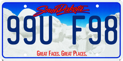 SD license plate 99UF98