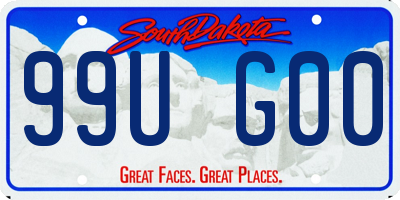 SD license plate 99UG00