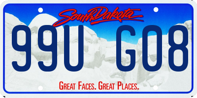 SD license plate 99UG08