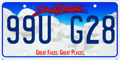 SD license plate 99UG28