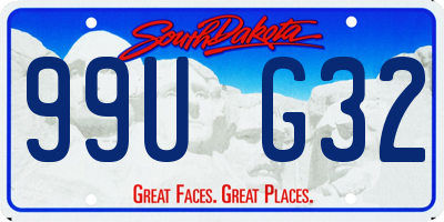 SD license plate 99UG32