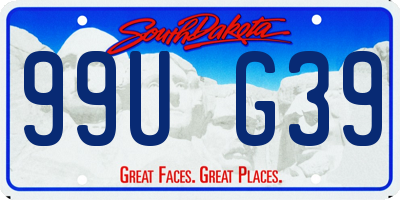 SD license plate 99UG39