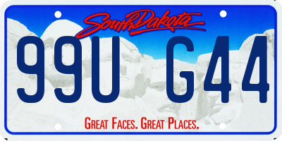 SD license plate 99UG44
