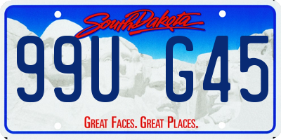 SD license plate 99UG45