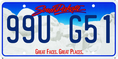 SD license plate 99UG51