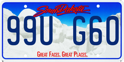 SD license plate 99UG60