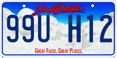 SD license plate 99UH12