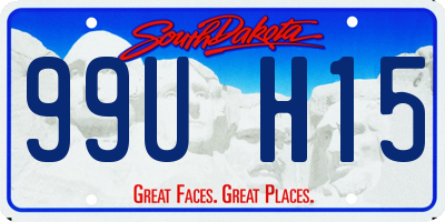 SD license plate 99UH15