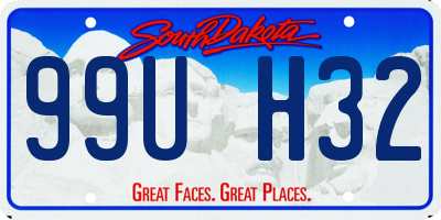 SD license plate 99UH32