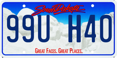 SD license plate 99UH40