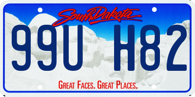 SD license plate 99UH82