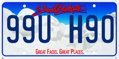 SD license plate 99UH90