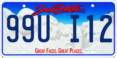 SD license plate 99UI12