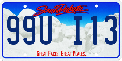 SD license plate 99UI13