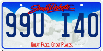 SD license plate 99UI40