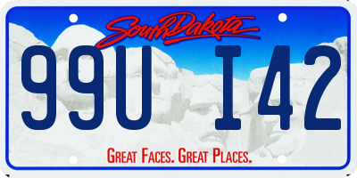 SD license plate 99UI42