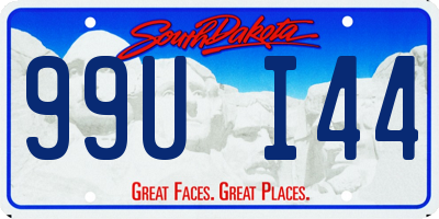 SD license plate 99UI44