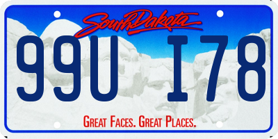 SD license plate 99UI78