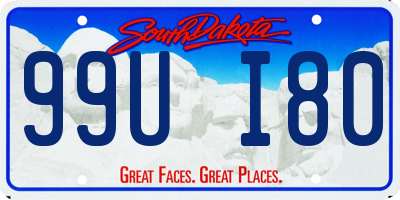 SD license plate 99UI80