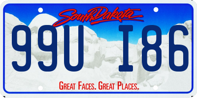SD license plate 99UI86
