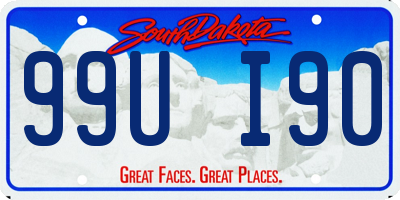 SD license plate 99UI90