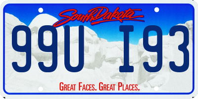 SD license plate 99UI93