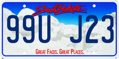 SD license plate 99UJ23