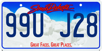 SD license plate 99UJ28