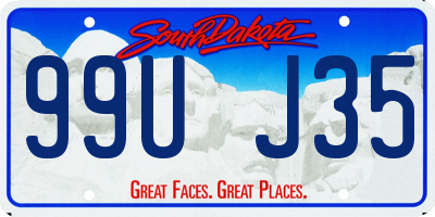SD license plate 99UJ35