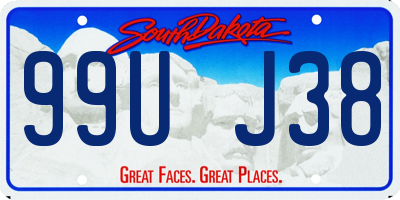 SD license plate 99UJ38