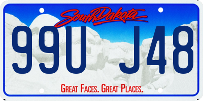 SD license plate 99UJ48