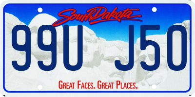 SD license plate 99UJ50