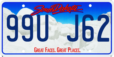 SD license plate 99UJ62