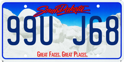 SD license plate 99UJ68