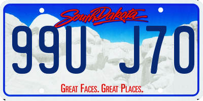 SD license plate 99UJ70