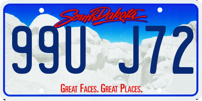 SD license plate 99UJ72