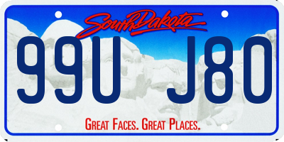 SD license plate 99UJ80