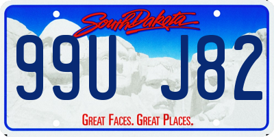 SD license plate 99UJ82