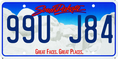 SD license plate 99UJ84
