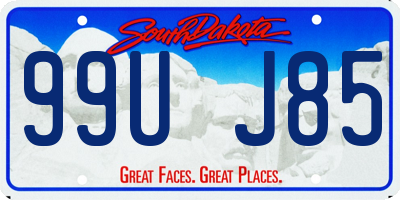 SD license plate 99UJ85