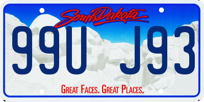 SD license plate 99UJ93