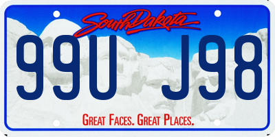 SD license plate 99UJ98
