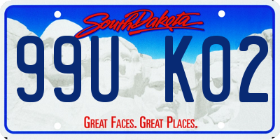 SD license plate 99UK02