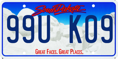 SD license plate 99UK09