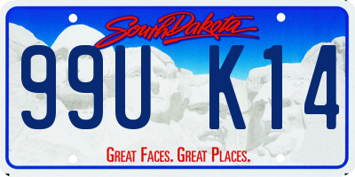 SD license plate 99UK14