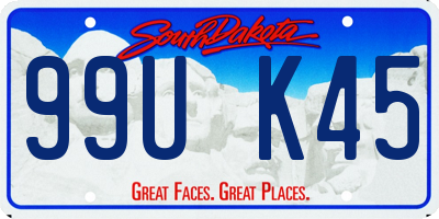 SD license plate 99UK45