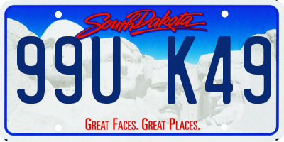 SD license plate 99UK49