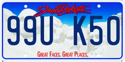 SD license plate 99UK50