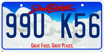 SD license plate 99UK56