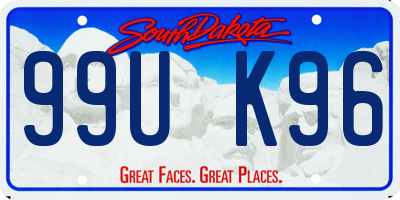 SD license plate 99UK96